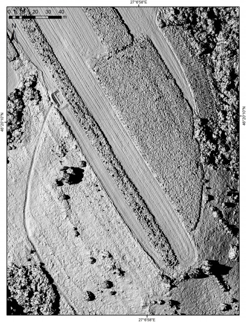 Fig. 8. Fulgeriș, La trei cireși – harta umbririi terenului (detaliu)
