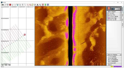 Software-ul de achiziție a datelor de la sonarul lateral Kongsberg