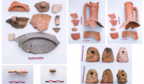 Pl. II. Fragmente ceramice aparținând celei de-a doua epoci a fierului, descoperite în complexele arheologice cercetate