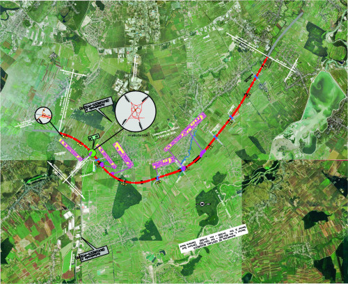 Fig.1 – Autostrada de Centură București km 0+000 – 100+765, Lotul 3: Sector 1. km 85+300 – 100+765 Aferent Centura Sud. Sector 2. km 0+000 – 2+500 Aferent Centura Nord. Plan general cu localizarea siturilor.
