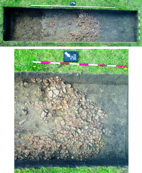 Fig. 3 Ruginoasa – Dealul Ruginii 2021, resturile locuinței cucuteniene.