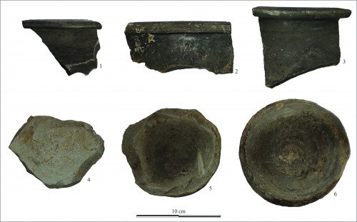 Fig. 6. Fragmente ceramice din secolele 2-4 d.Chr. descoperite în secțiunea S24, cx. 1, situl AR051.