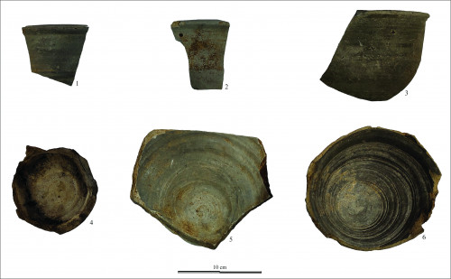 Fig. 9. Fragmente ceramice din secolele 2-4 d.Chr. descoperite în secțiunea S15, cx. 1, situl AR052.